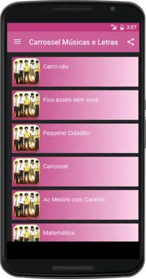 Carrossel Músicas e Letras android App screenshot 2